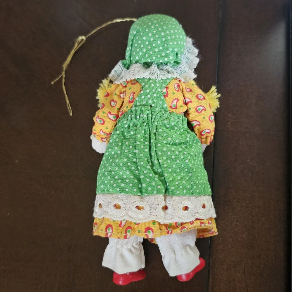 Vintage Porcelain Doll Christmas‎ Ornament Made In Taiwan 7